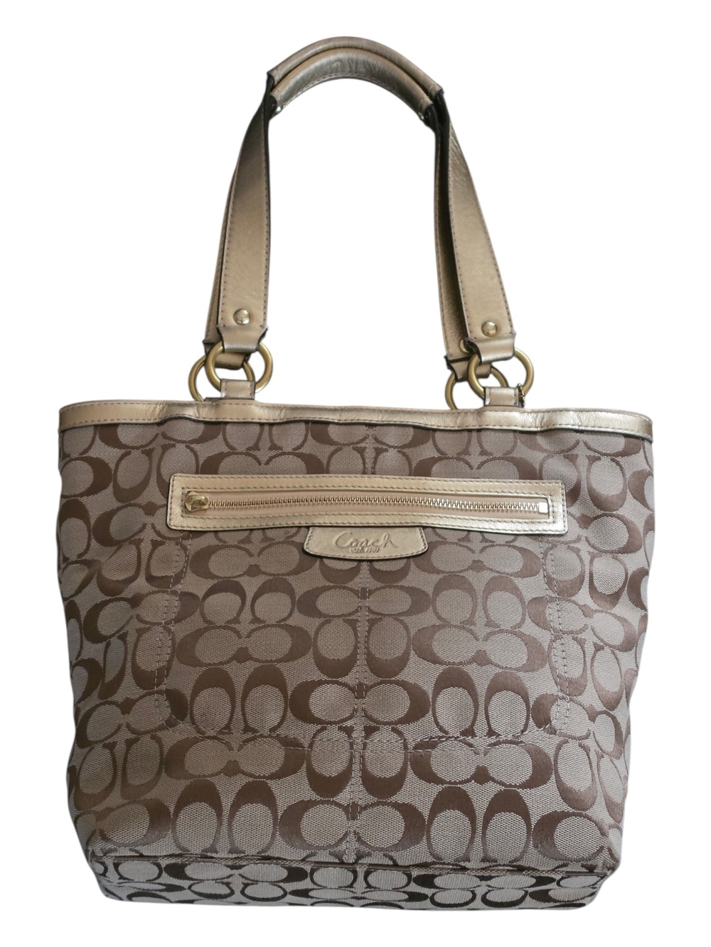 Coach Vintage Penelope  Gold & Brown Optic Bag Purse